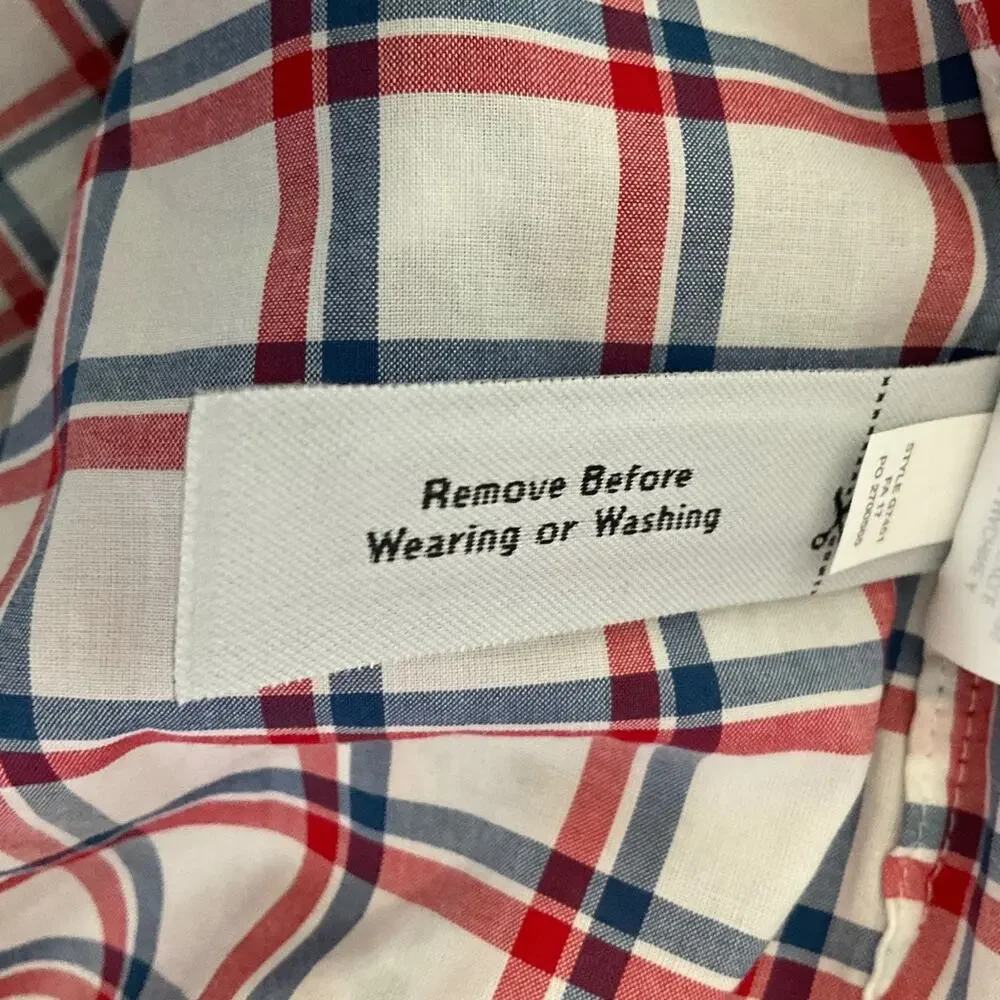J. Crew Slim Fit Blue Check ludlow Dress Shirt career preppy business career XL